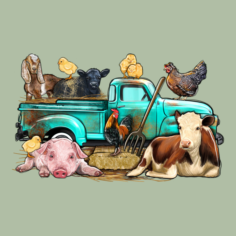 Farm Animals Truck Urban Heavy Tee by BundleAndBundleShop | Teevron