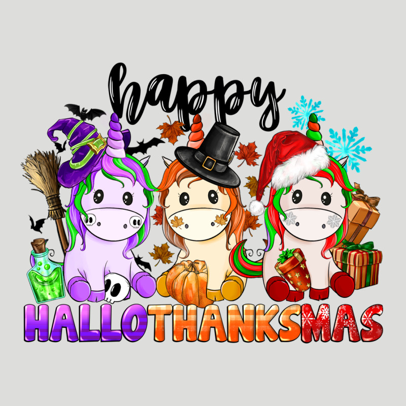 Happy Hallothanksmas Unicorn Zipper Hoodie by CowGirlArtShop | Teevron