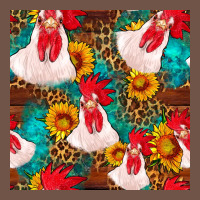 Western  Chicken With Sunflowers Seamless Pattern Premium Sweatshirt | Teevron