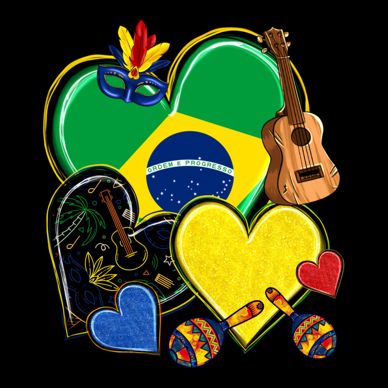 Brazil Hearts Heavy Core Tee by NancyCooperArtShop | Teevron
