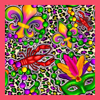 Mardi Gras Crawfish Leopard  Seamless Pattern Premium Sweatshirt | Teevron