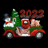 Happy New Year 2022 Christmas Truck With American Flag Long Sleeve Tee | Teevron