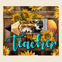 Western Teacher Pencil With Sunflowers Premium Tee | Teevron