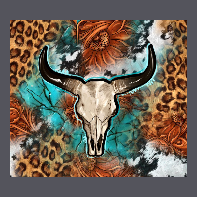 Western With Bull Skull Vintage Hoodie by NancyCooperArtShop | Teevron