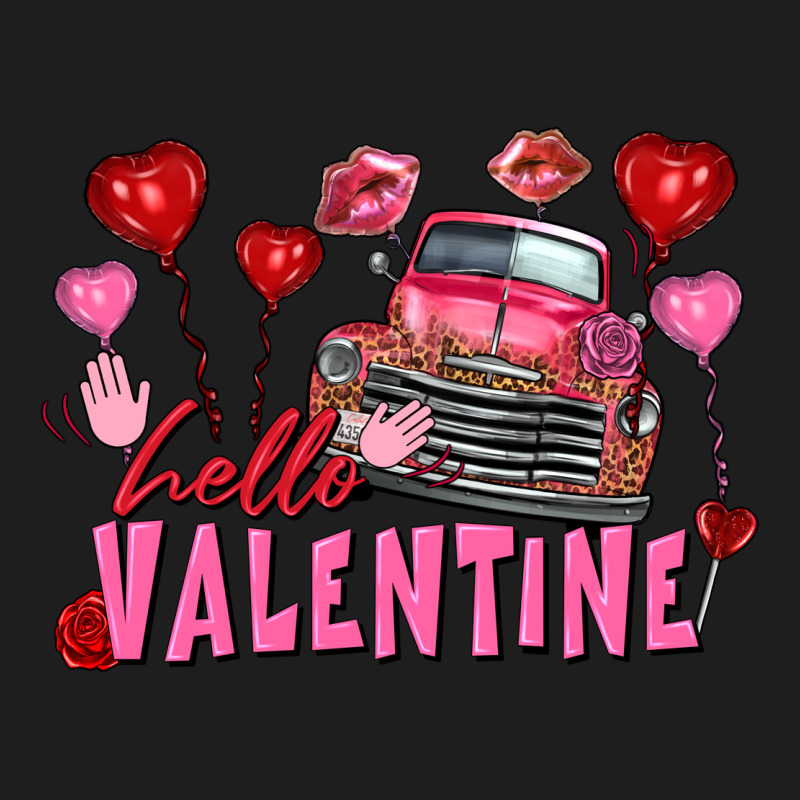 Hello Valentine Valentine's Day Truck Heavyweight Hoodie by FaDigitalArtStudio | Teevron