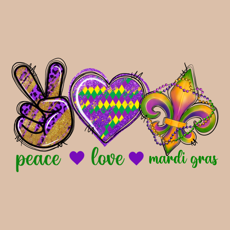 Peace Love Mardi Gras Urban Heavy Tee by BundleAndBundleShop | Teevron