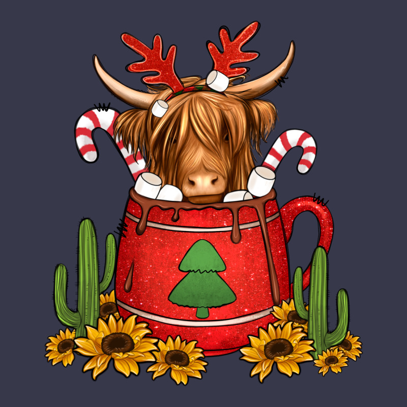 Hot Coco Christmas Highland Cow Long Sleeve Tee by Jasminsmagicworld | Teevron