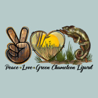 Peace Love Green Chameleon Lizard Heavy Core Tee | Teevron