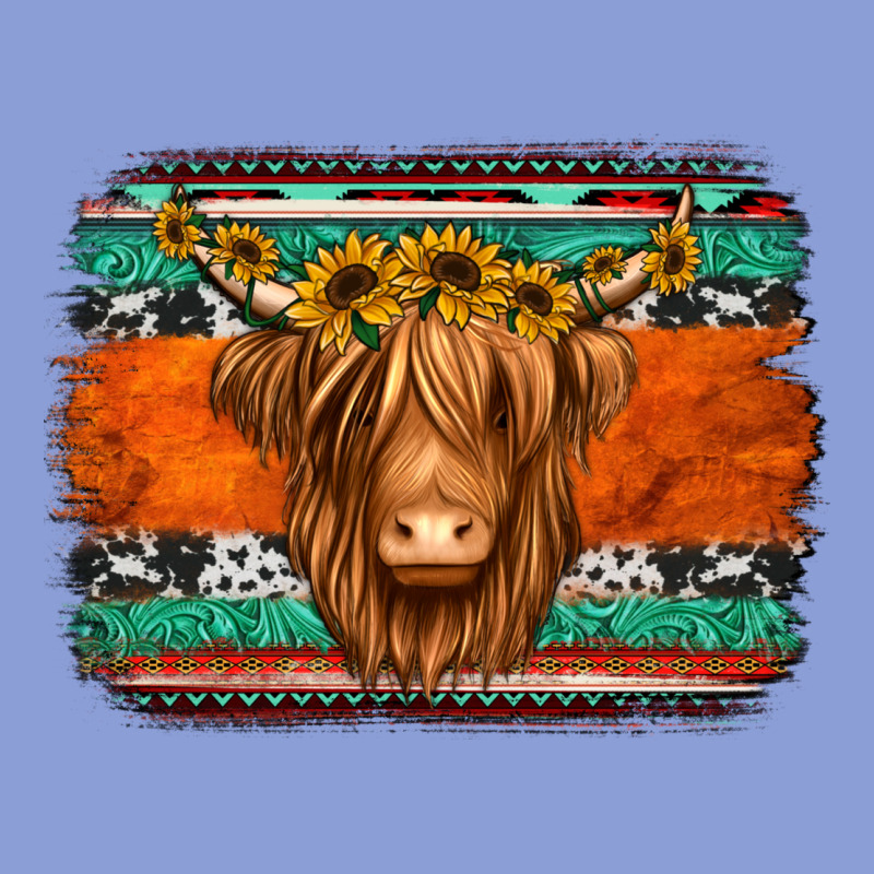 Highland Cow Western Background Long Sleeve Tee by Jasminsmagicworld | Teevron