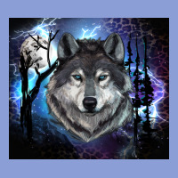 Wolf And Full Moon Long Sleeve Tee | Teevron