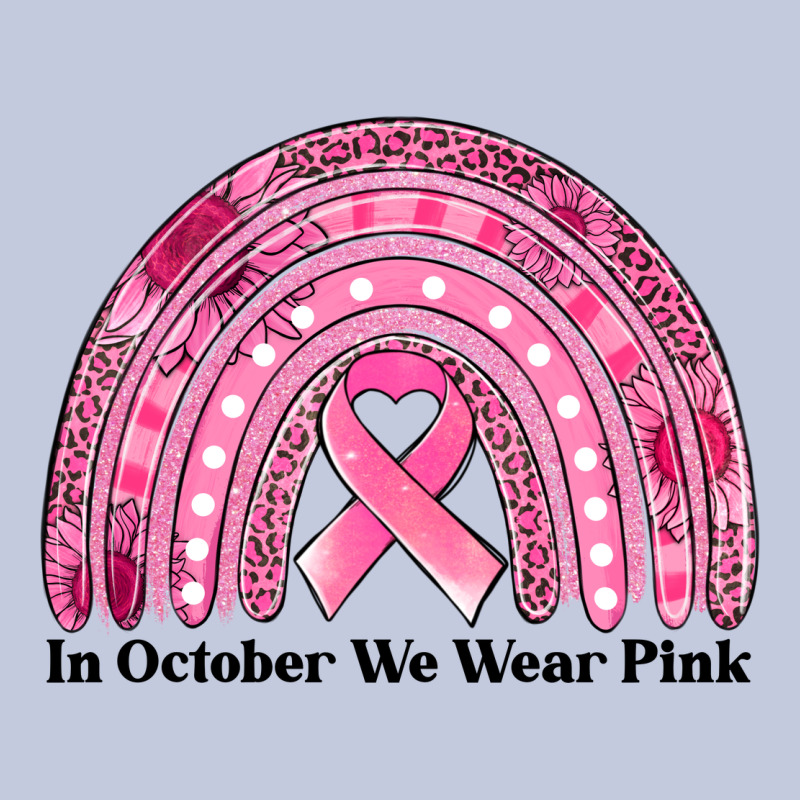 In October We Wear Pink Breast Cancer Awareness Rainbow Long Sleeve Tee by Jasminsmagicworld | Teevron