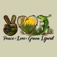 Peace Love Green Lizard Heavy Core Tee | Teevron