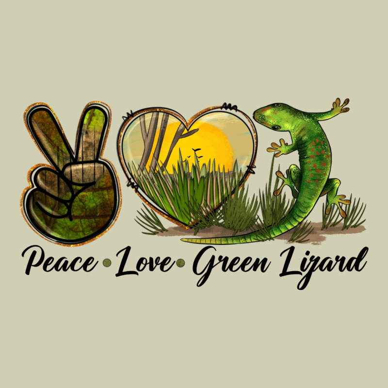 Peace Love Green Lizard Heavy Core Tee by LillyAllenDesigns | Teevron