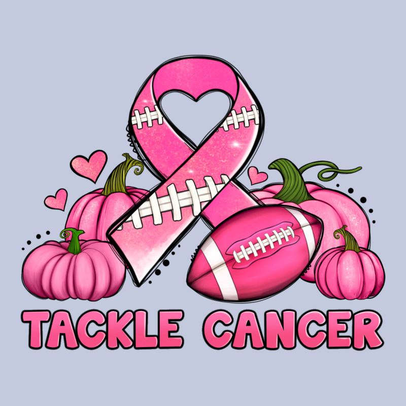 Tackle Cancer Pumpkins Football And Ribbon Breast Cancer Awareness Long Sleeve Tee by Jasminsmagicworld | Teevron