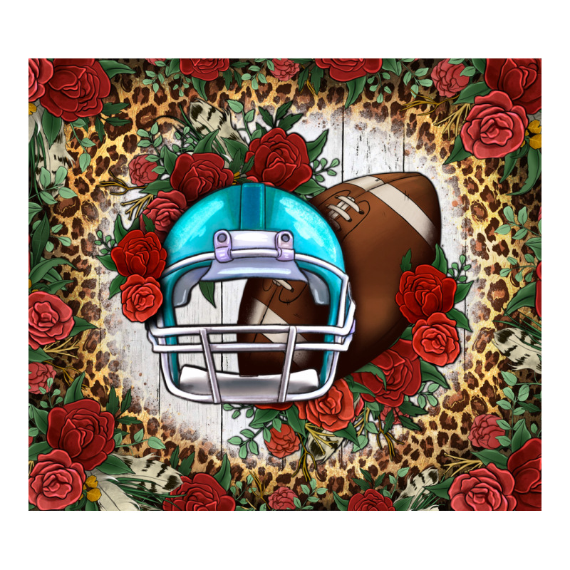 American Football Helmet And Leopard Ladies Tee by NancyCooperArtShop | Teevron