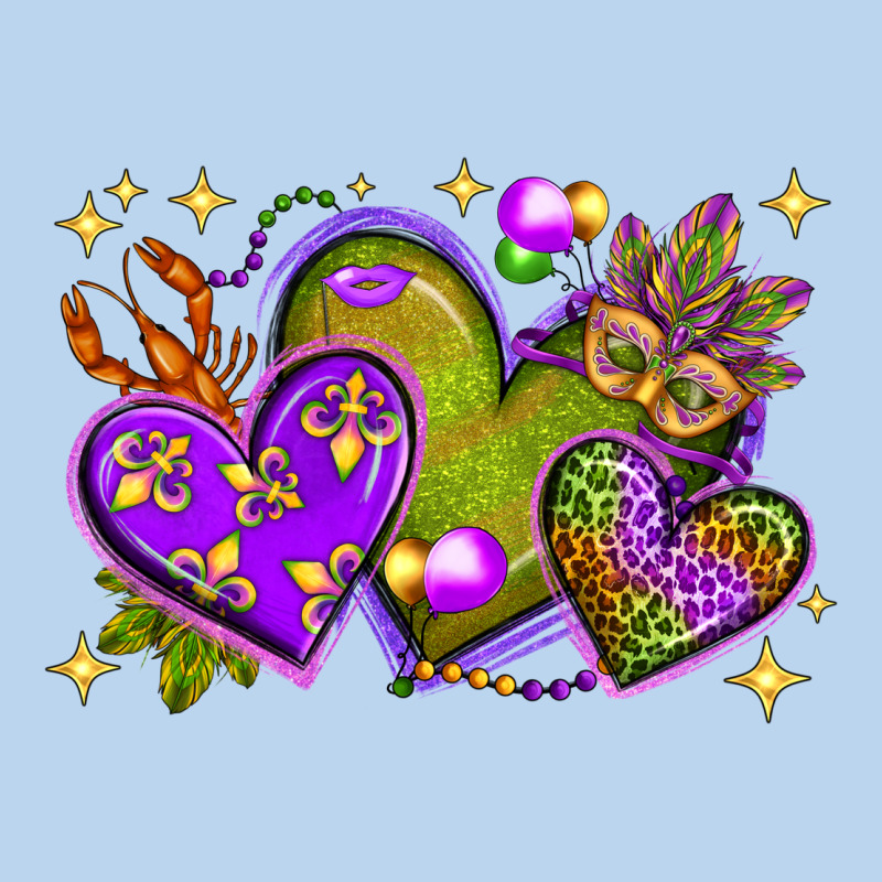 Mardi Gras Hearts Classic Tee by BundleAndBundleShop | Teevron