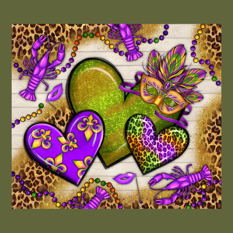 Mardi Gras Hearts Tumbler Bbs Classic Tee by BundleAndBundleShop | Teevron