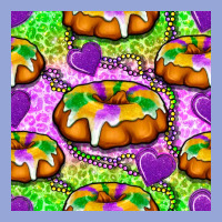 Mardi Gras King Cake Seamless Pattern Classic Tee | Teevron