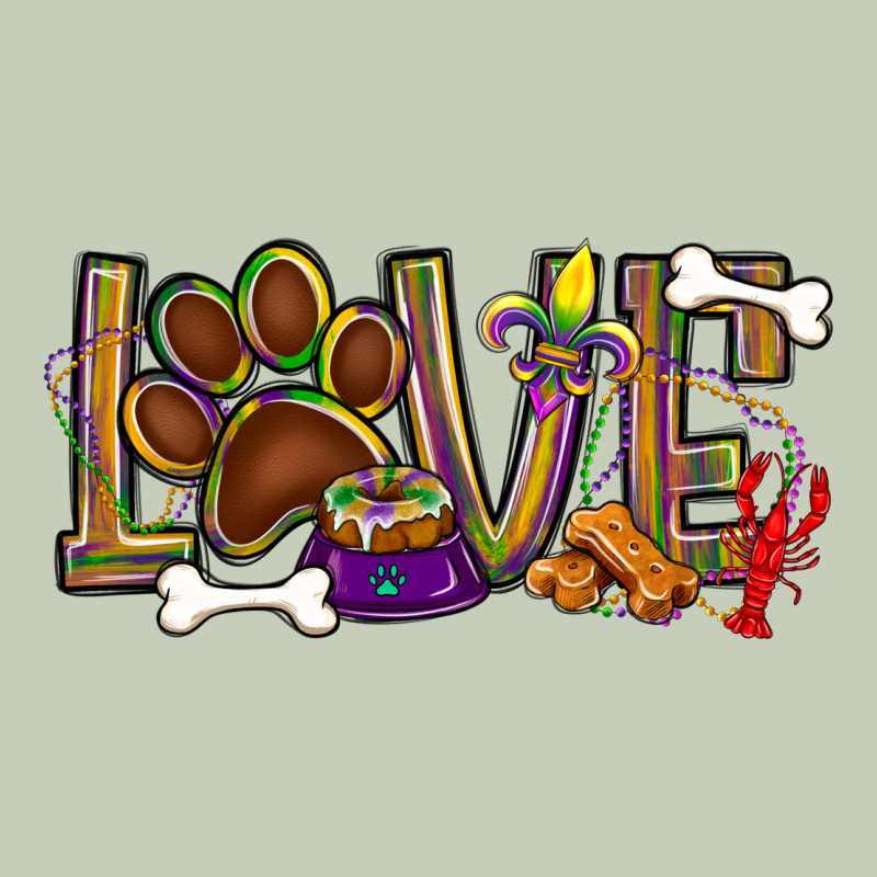 Mardi Gras Love Dog Paw Classic Tee by BundleAndBundleShop | Teevron