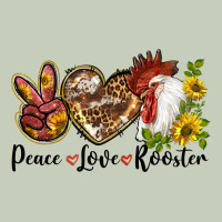 Peace Love Rooster With Sunflower Ladies Tee | Teevron