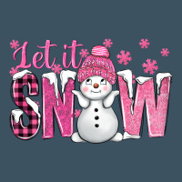 Pink Let It Snow With Cute Snowman Urban Heavy Tee | Teevron