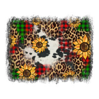 Distressed Christmas Sunflowers Leopard Cowhide Background Premium Tee | Teevron