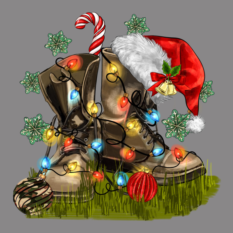Christmas Soldier Veteran Boots Vintage Tee by MaliasSmallBusiness | Teevron