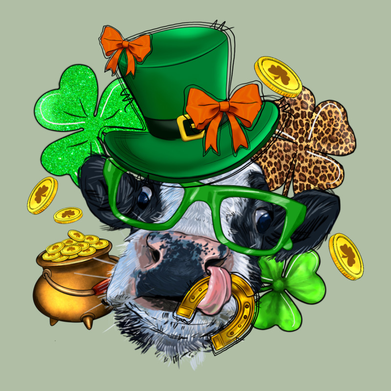 St. Patrick Cow Clover Urban Heavy Tee by BundleAndBundleShop | Teevron