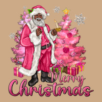Pink Merry Christmas Black Santa Vintage Hoodie | Teevron