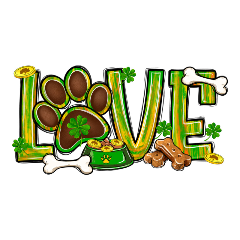 St. Patrick's Day Love Dog Paw Urban Heavy Tee by BundleAndBundleShop | Teevron