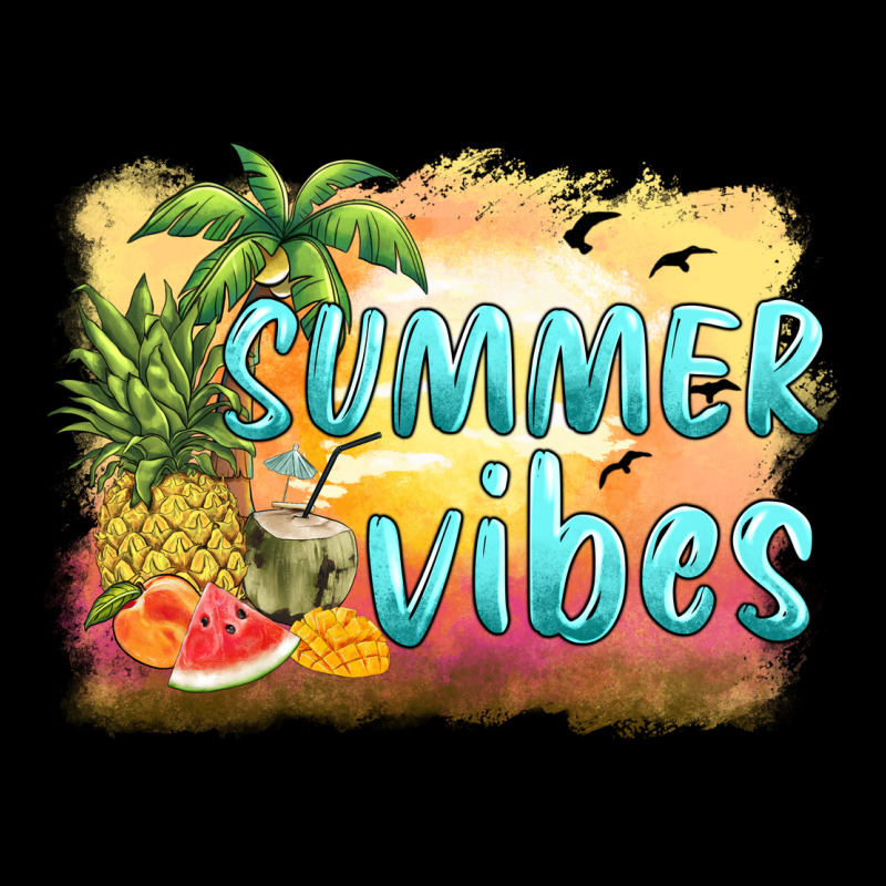 Summer Vibes Sunset And Fruits Long Sleeve Tee by BarkalooDesign | Teevron