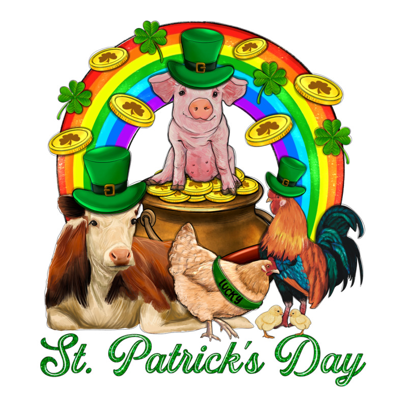 St. Patrick's Day Farm Animal Png Urban Heavy Tee by BundleAndBundleShop | Teevron
