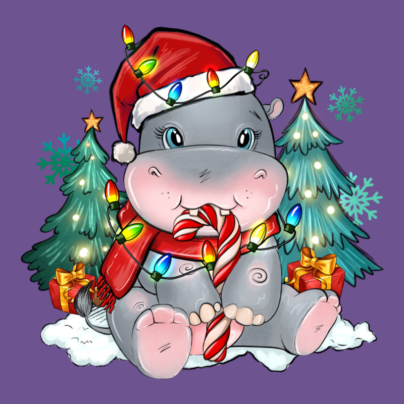 Cute Christmas Hippopotamus Vintage Tee by MaliasSmallBusiness | Teevron