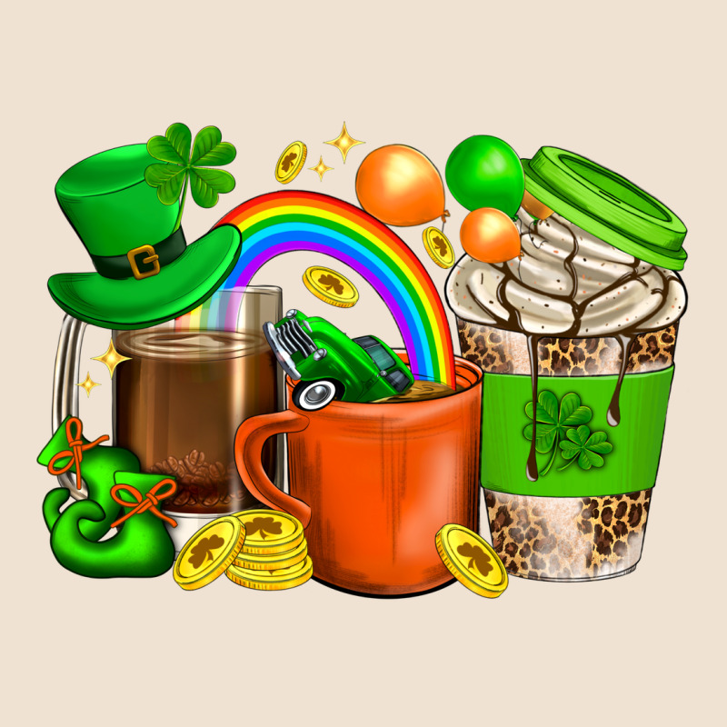 St. Patricks Day Coffee Cups Urban Heavy Tee by BundleAndBundleShop | Teevron