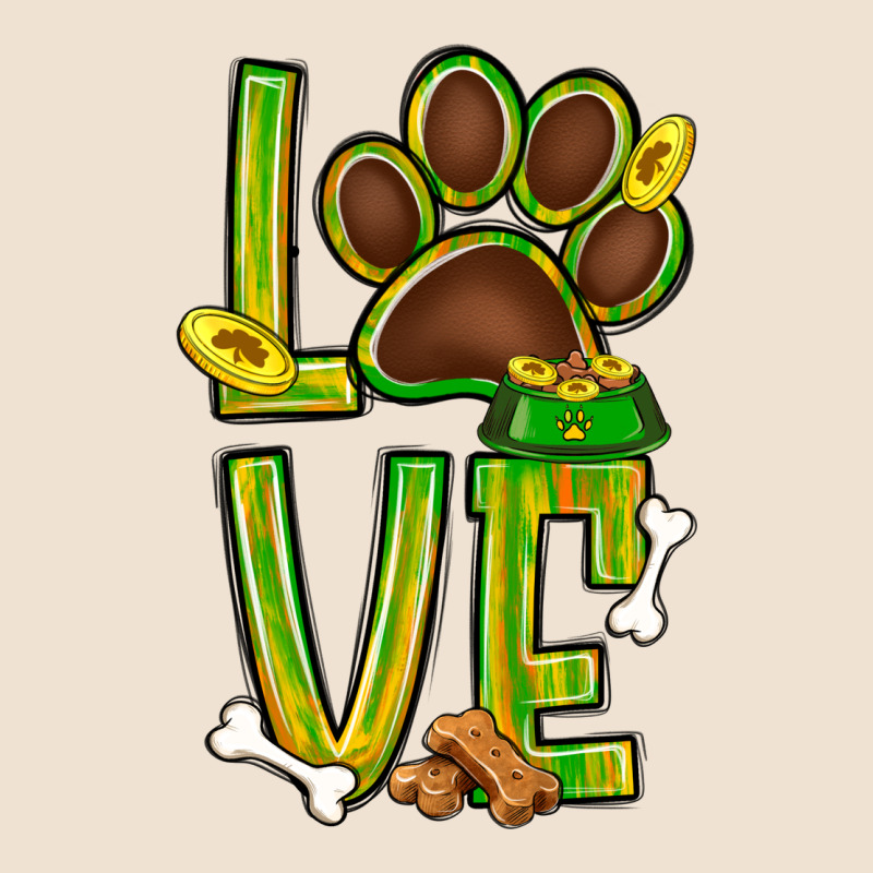 Tie Dye St. Patrick's Day Love Dog Paw Urban Heavy Tee by BundleAndBundleShop | Teevron