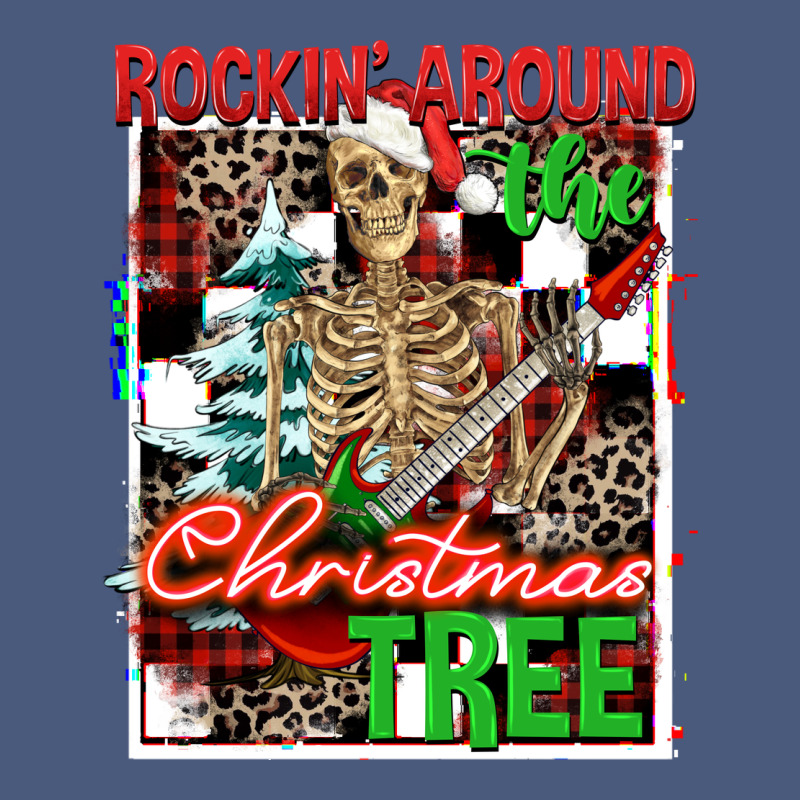 Rockin' Around The Christmas Tree Skeleton Vintage Hoodie by NancyCooperArtShop | Teevron