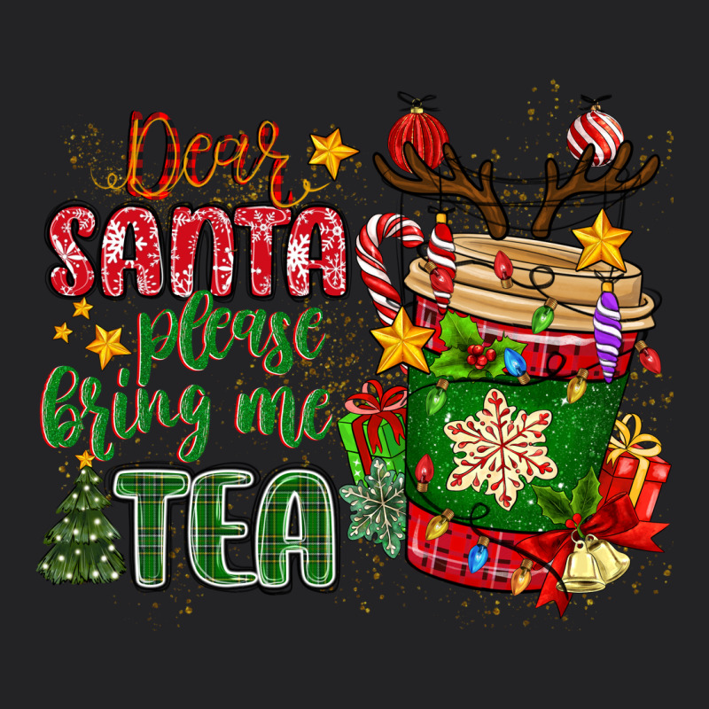 Deer Santa Please Bring Me Tea Vintage Tee by MaliasSmallBusiness | Teevron