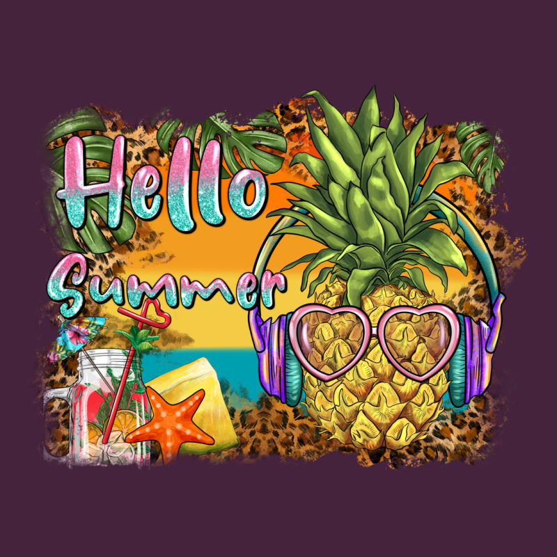 Hello Summer Pineapple Long Sleeve Tee by BarkalooDesign | Teevron