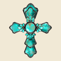 Western Turquoise Gemstone Cross Premium Tee | Teevron