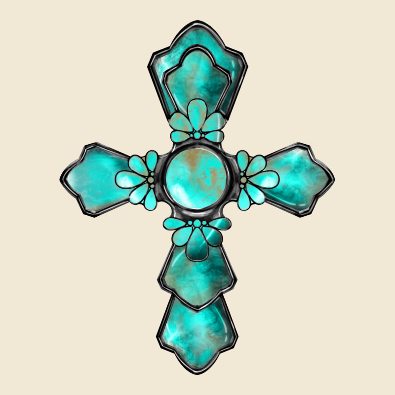 Western Turquoise Gemstone Cross Premium Tee by BarkalooDesign | Teevron