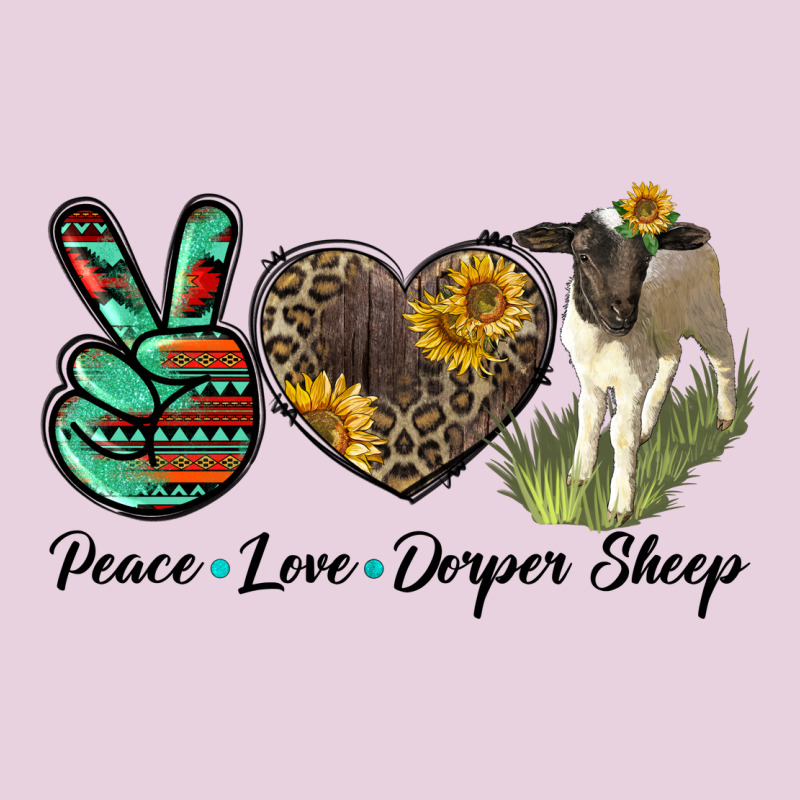 Peace Love Dorper Sheep Ladies Tee by LillyAllenDesigns | Teevron
