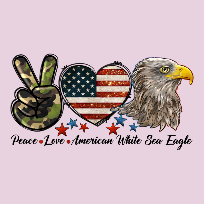 Peace Love American White Sea Eagle Ladies Tee by LillyAllenDesigns | Teevron