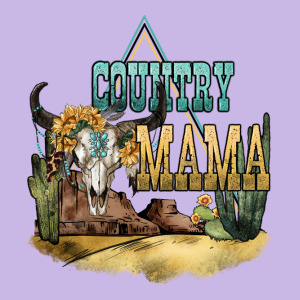 Country Mama Heavy Core Tee Designed By Nancycooperartshop