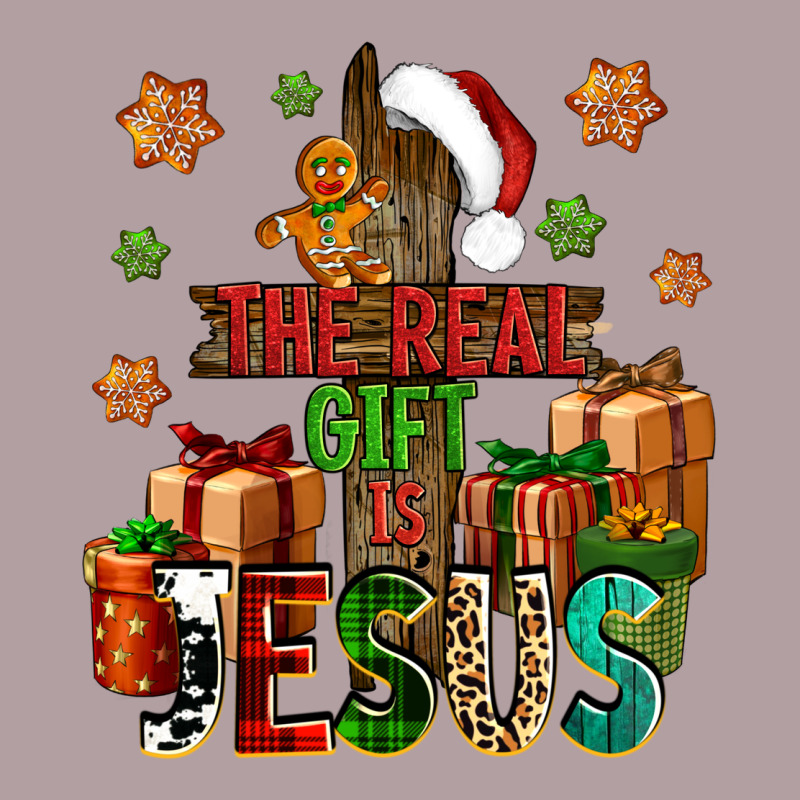The Real Gift Is Jesus Vintage Hoodie by NancyCooperArtShop | Teevron