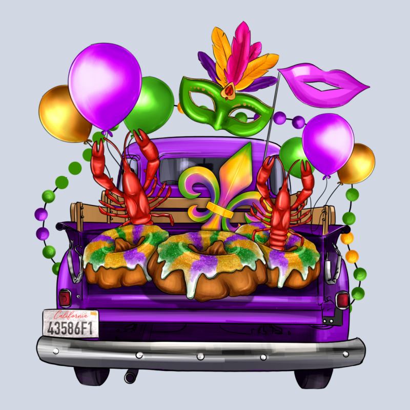Mardi Gras Farm Truck Back View Premium Sweatshirt by FaDigitalArtStudio | Teevron