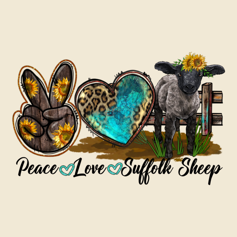 Peace Love Suffolk Sheep Ladies Tee by LillyAllenDesigns | Teevron