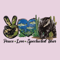 Peace Love Spectacled Bear Ladies Tee | Teevron