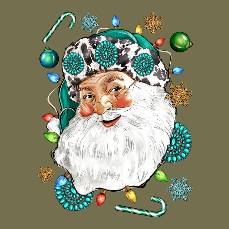 Western Santa Christmas Vintage Hoodie by NancyCooperArtShop | Teevron