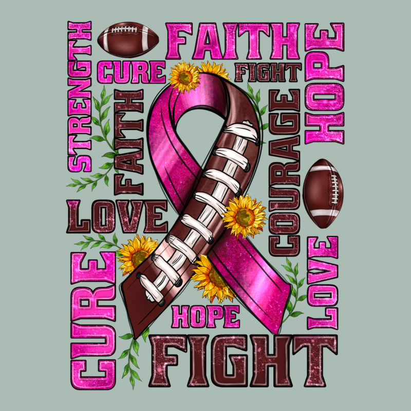 Breast Cancer American Football Ribbon Love Cure Fight Bbs Classic Tee by BundleAndBundleShop | Teevron