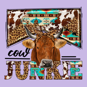 Cow Junkie Heavy Core Tee Designed By Nancycooperartshop